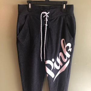 PINK Victoria’s Secret Dark Grey Joggers Small